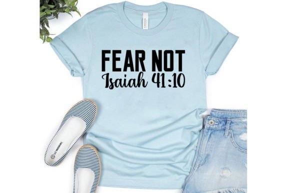 Christian SVG Design: Fear Not, Isaiah 41:10 in Digital Art